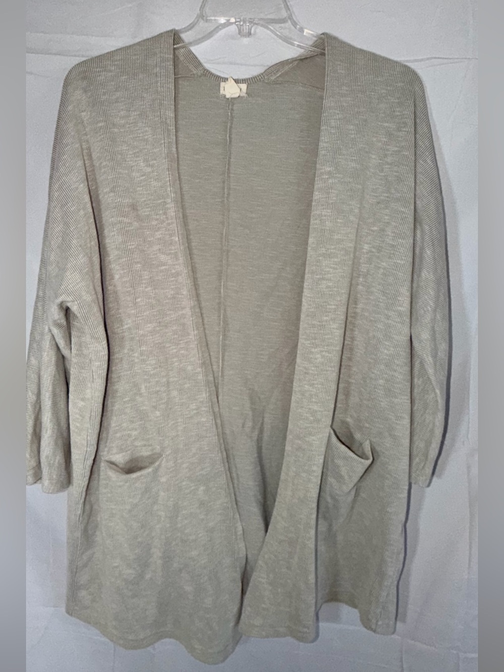 DONNI Anthropologie Rib Knit Cotton Kimono Open Cardigan Robe Loungewear